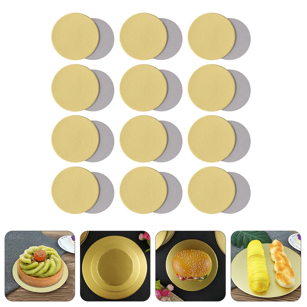 

50 Pcs Cake Base Boards Display Trays Icing Birthday Pads Paper Dessert Round Strong Fashionable Safe Healthy