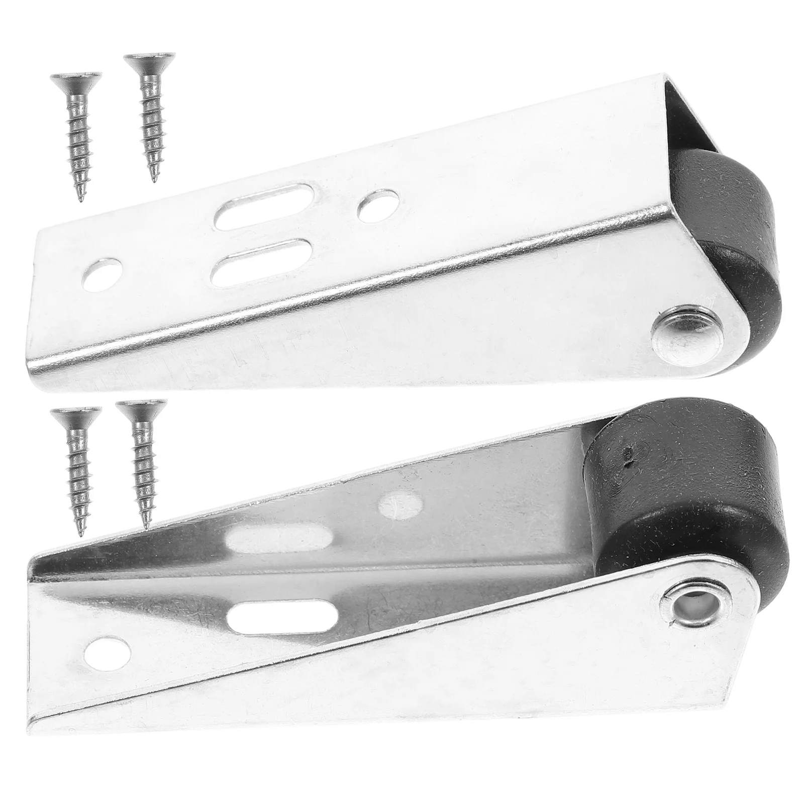 2 Pcs Mobile Door Load bearing Wheels Pulley Quiet Circular Vertical Track Gray Black Easy Install Sliding Hardware Barn Doors