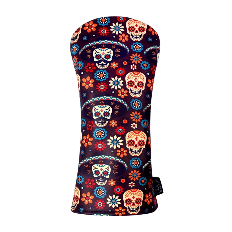 Waterdichte Golf Houten Skull Covers, Dazzle Kleurrijke Driver, 1, 3, 5 UT, Golf Putter Head Covers, Hoge kwaliteit