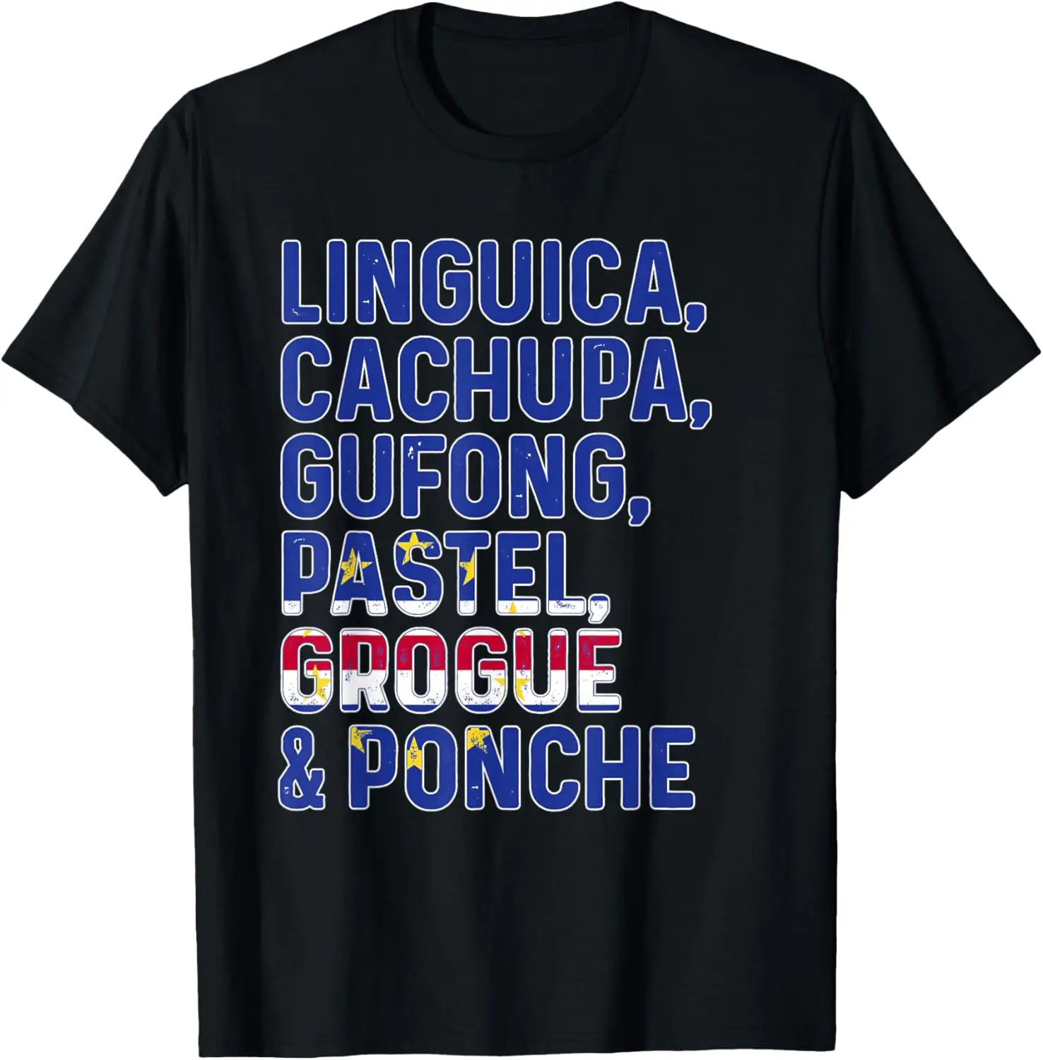 Cape Cabo Verde Flag T-Shirt 100% Cotton Trendy Y2K Short-Sleeve Tee – Soft, Quick-Drying, & Moisture-Wicking; Ideal Sports