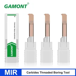 GAMONT MIR Small Diameter Thread Boring Tools Tungsten Steel Carbide CNC Machine Anti-Seismic Inner Hole A60 Boring Tool