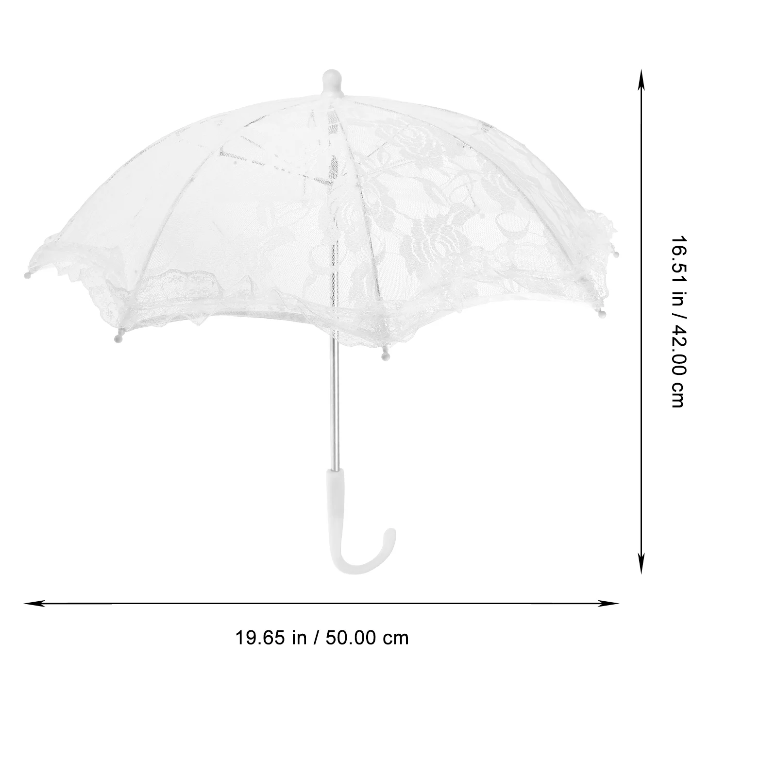 Kanten Paraplu Fancy Bruiloft Paraplu's Decoratief voor Kinderen Retro Parasol Plastic Witte Bruid Helder