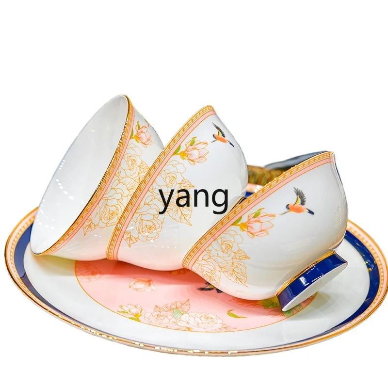 Lmm high-value high-end bone china ceramic tableware set housewarming new home dishes