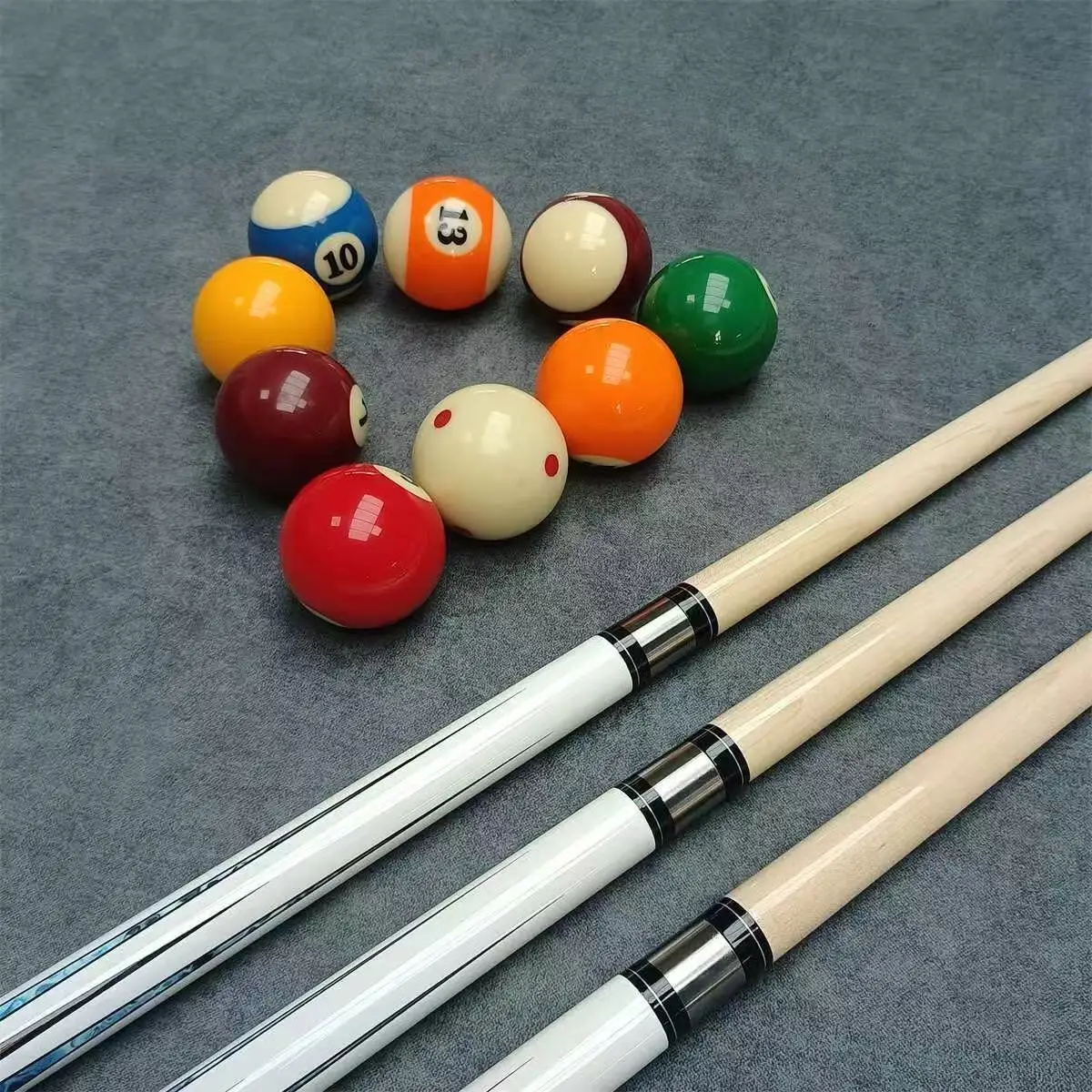 

2026 New Model - Professional 8-Ball / Blackball Cue 13mm Tip Premium Maple Hand-Polished 4H Scratch-Resistant Piano Lacquer