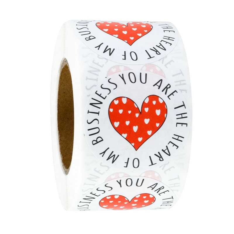 

500Pcs 1.5In/3.8Cm Red Heart Thank You for Your Purchase Gift Decoration Stickers Handmade Stickers, Small Business Stickers, Envelope Stickers, Product Purchase Thank You Stickers Gift Decoration Stickers