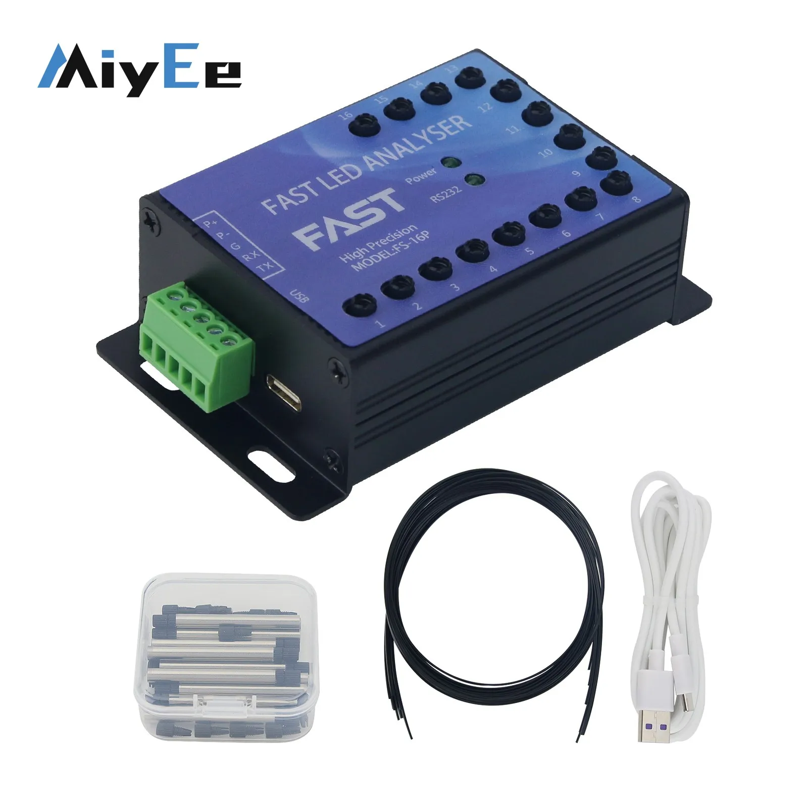 16-Channel High Precision Calibration Fast LED Analyzer HSI/RGB/XY Chroma/Main Wavelength LED Tester