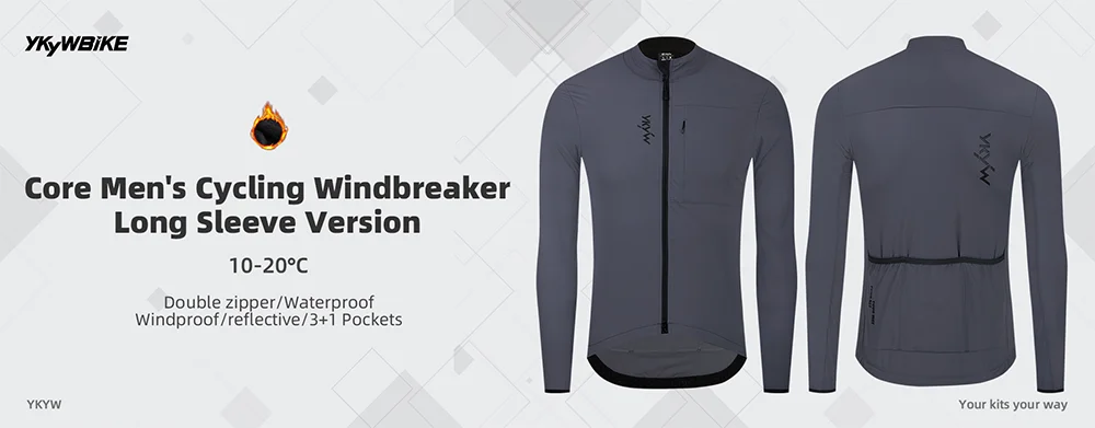 YKYWBIKE Herren Fahrradweste Winter Herbst Wasserdicht Winddicht Fahrrad Thermo Windjacke Rennrad Gilet MTB Fahrradbekleidung – Detail 7