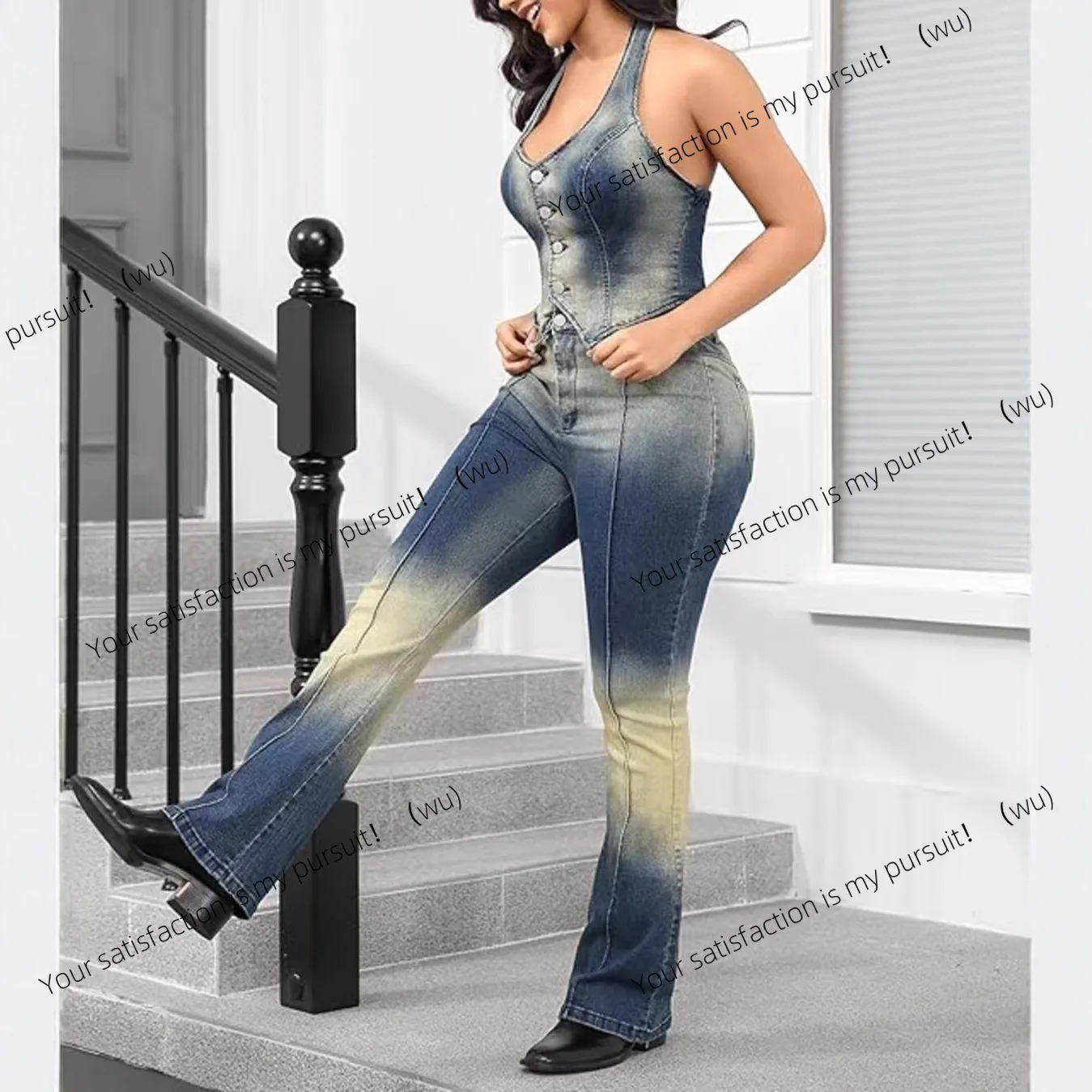 

Summer sleeveless vest fashion short denim vest trousers