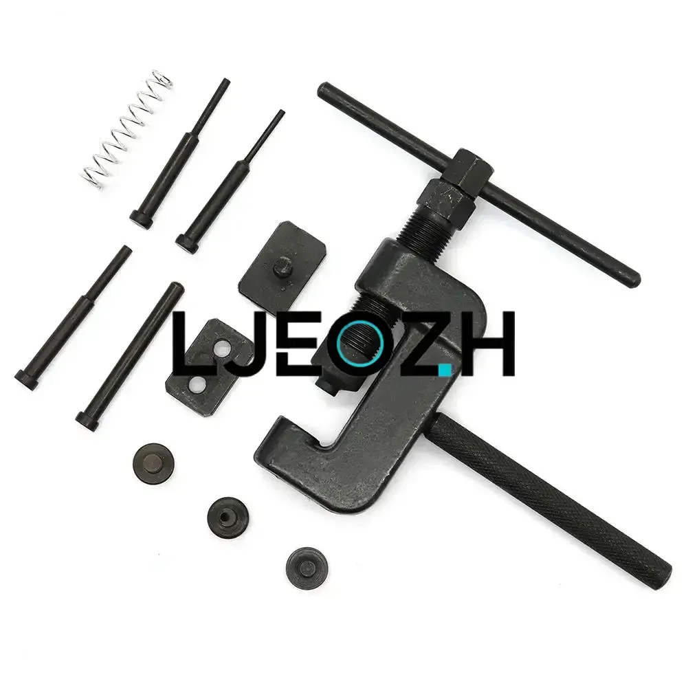 Motorcycle 4 Pins Chain Cutter Breaker Splitter Riveting Tool Rivet Repair Set For Chain 415/420/428/520/525/530/630 Motorbike