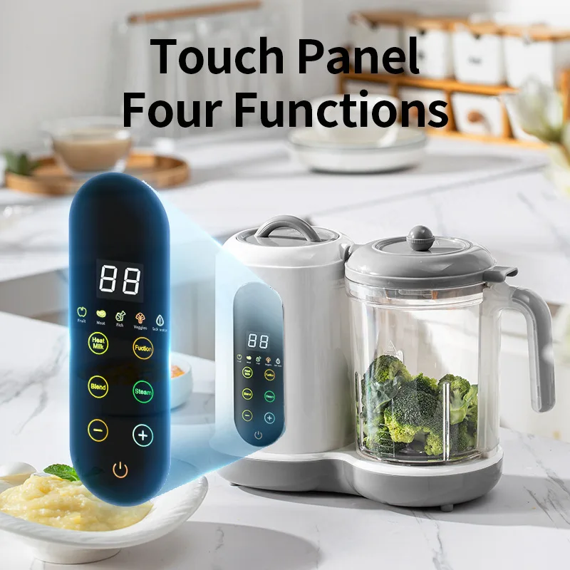 Automatic  Complementary Food Cooker, Multifunctional Stirring and Cooking Machine with Timer for Home