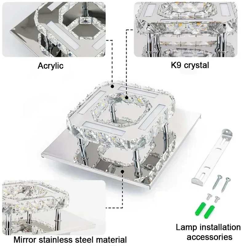 

Decorative Led Lamps Ceiling Lamp Lights For Room Chandelier Crystal Chandeliers Home Kitchen Bedroom Living Modern Dining Hallw