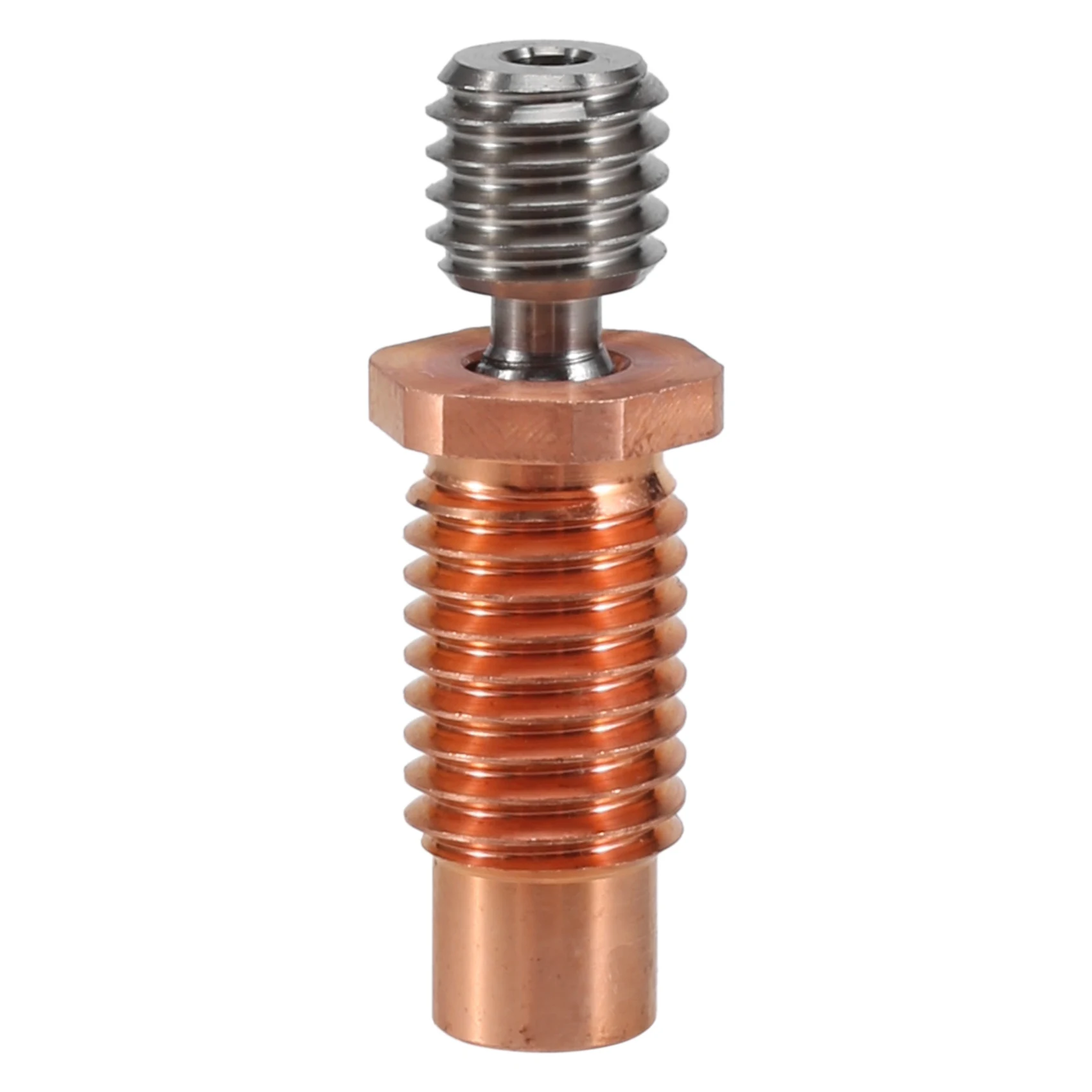 

All-Metal Bi-Metal V6-TCrazy Heatbreak Titanium & Copper 3D Printer Nozzle Bimetal Throat for 1.75mm V6 Hotend