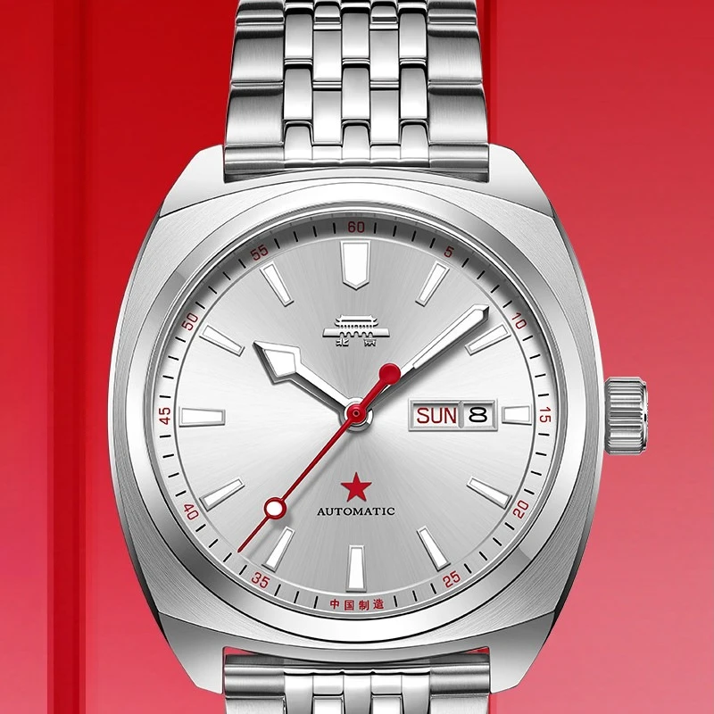 

Beijing Watch Classic Series Blue Sky White Moon Automatic Mechanical Watch Casual Simple Fashion Luminous Men's Watch