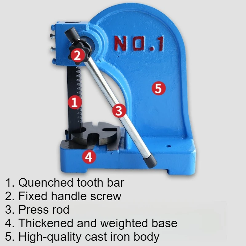 1T آلة الصحافة اليدوية عالية الكثافة آلة المضخة اليدوية تحمل الضغط عمود واحد الجمعية جزءا لا يتجزأ من آلة الصحافة الصغيرة #2
