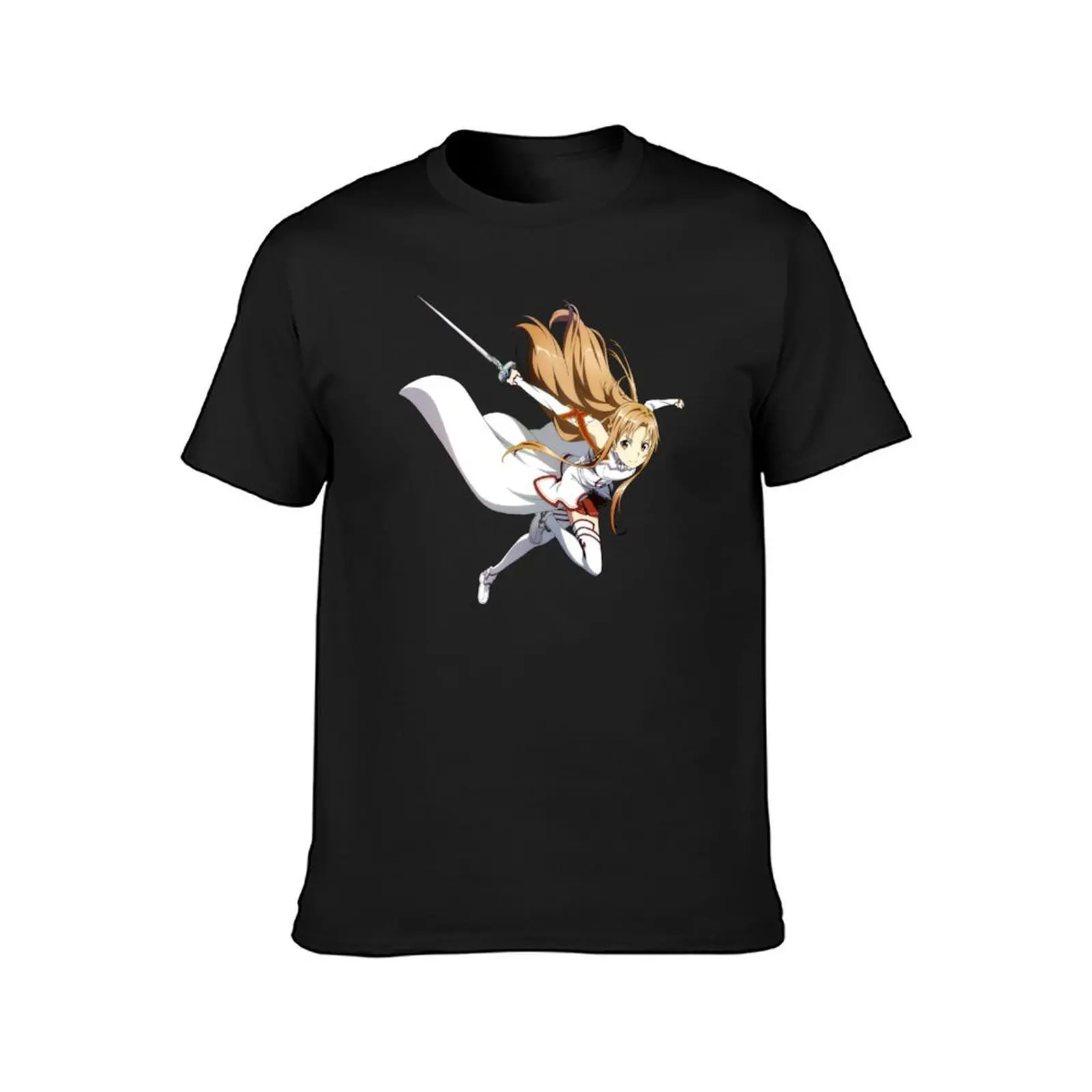 Yuuki Asuna Sword Art Online T-Shirt korean fashion customizeds boys whites Aesthetic clothing mens t shirt