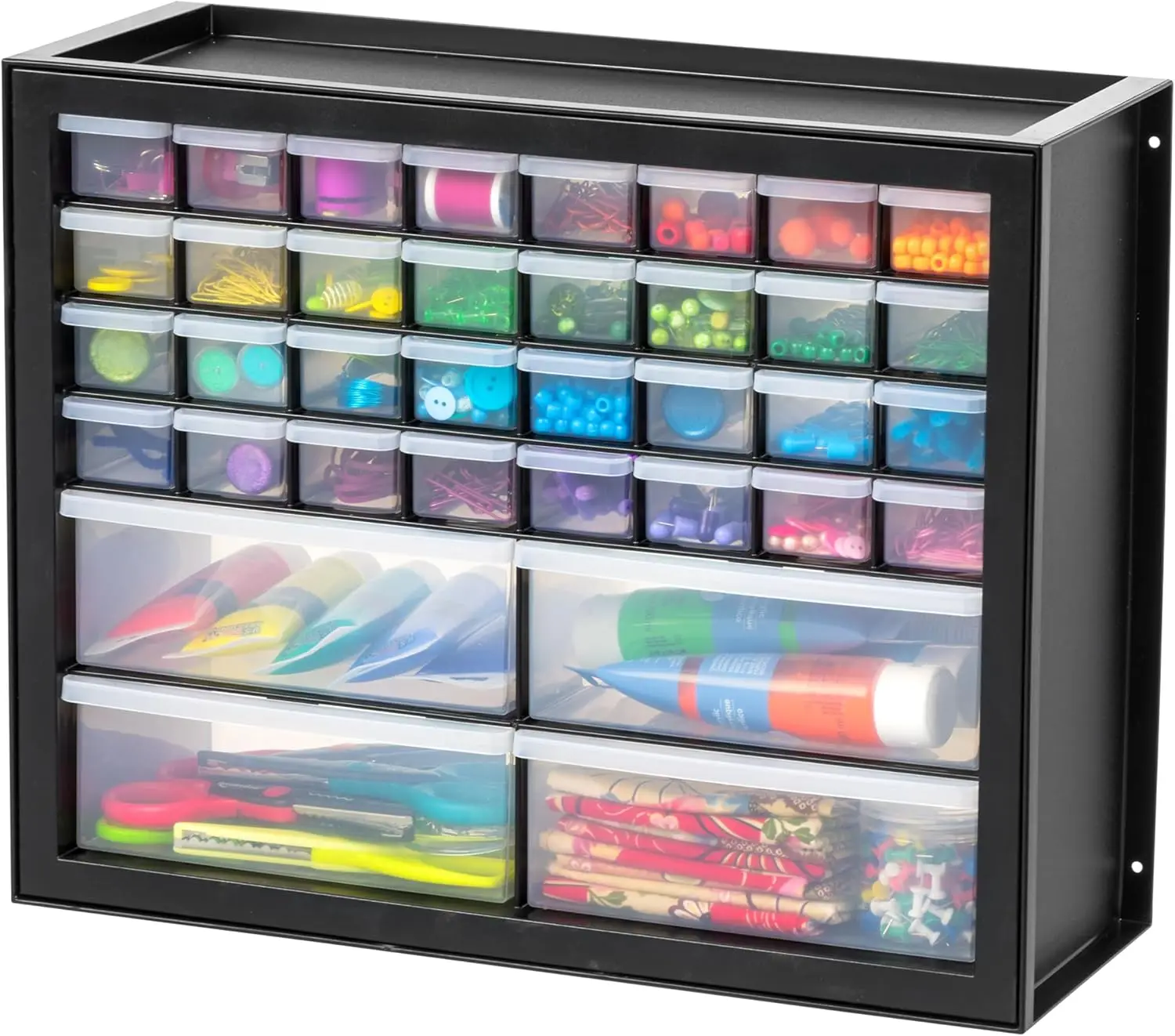 

36 Drawer Small Parts Storage Cabinet with Extra-Large and Small Drawers for Hardware, Screws, Beads, Craft Supplies, Garage and