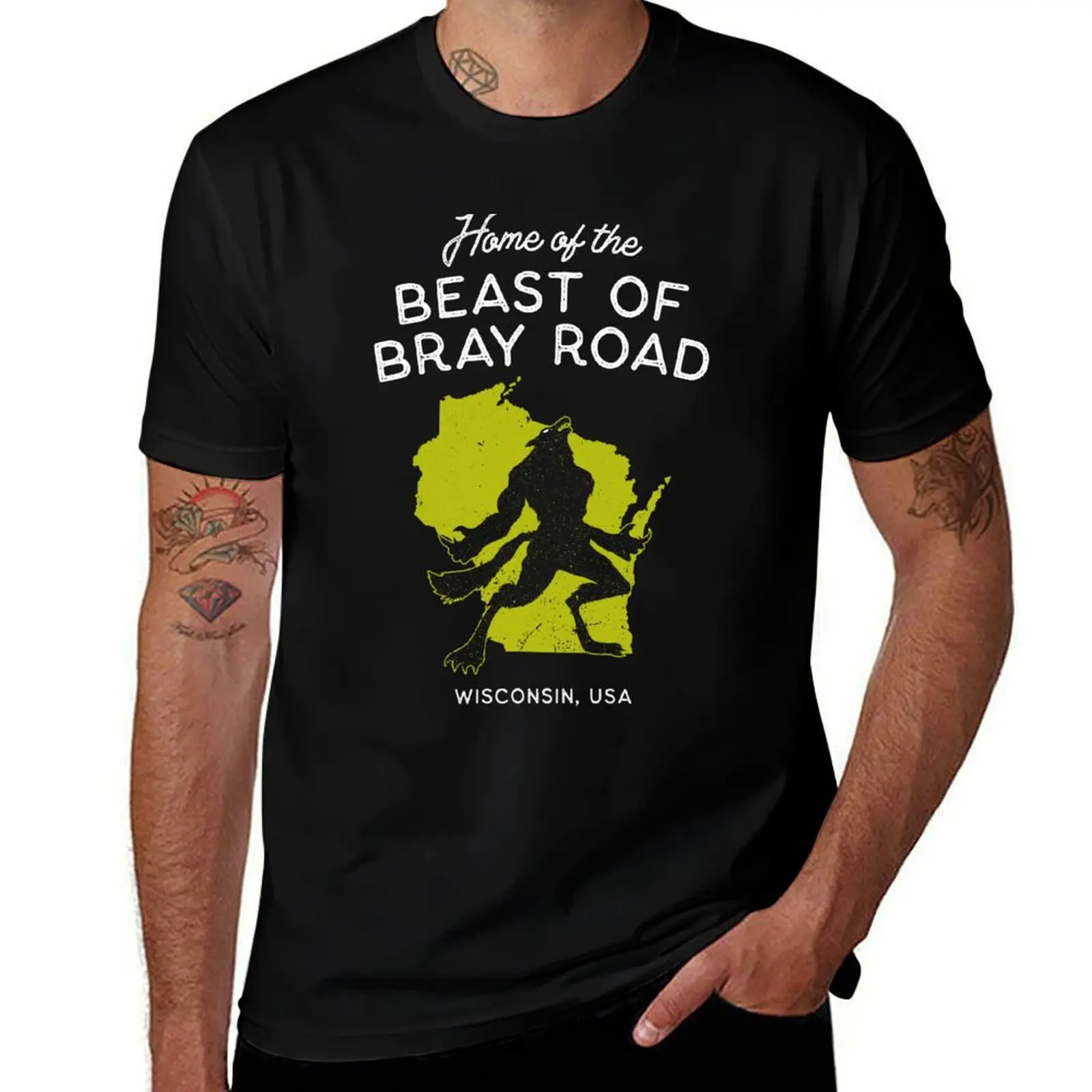 

Home of the Beast of Bray Road - Wisconsin USA T-Shirt anime figures Funny t-shirts men tshirt