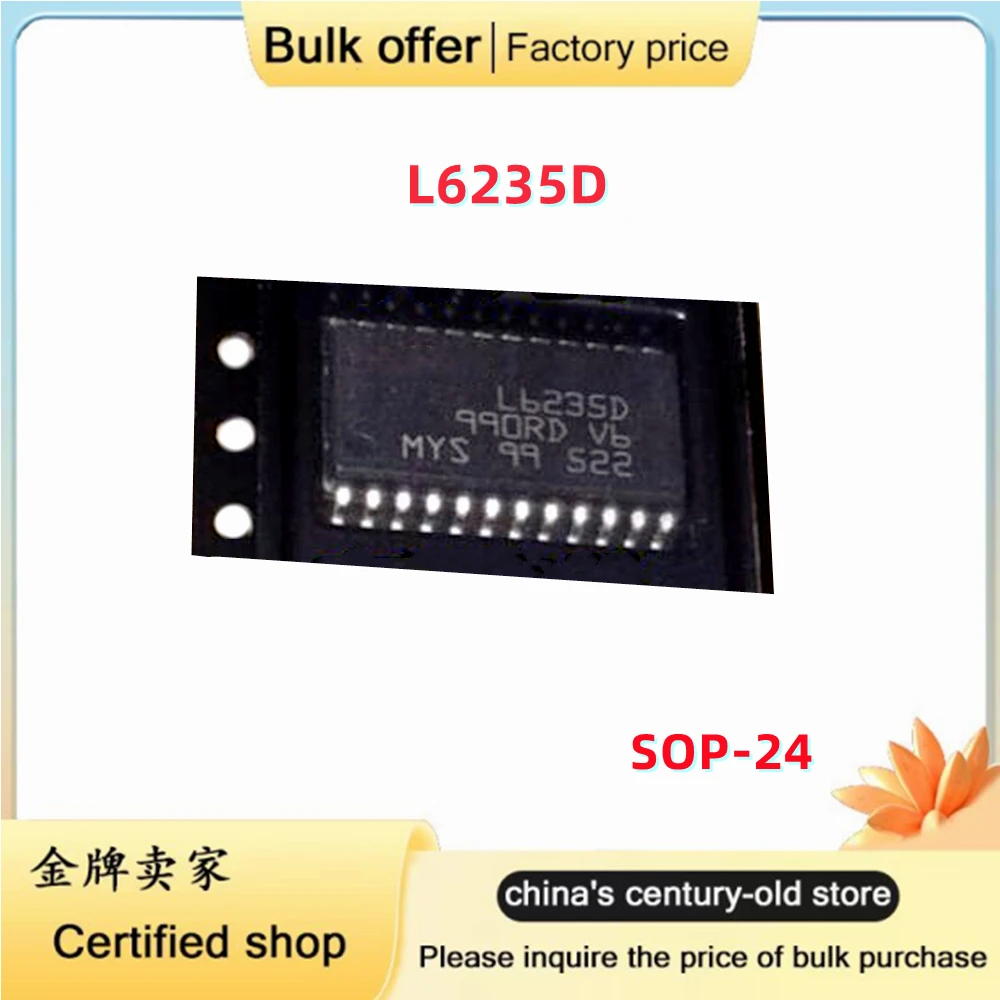 Original L6235 L6235D SOP24 L6235PD L6235PD013TR HSSOP36 SOP24 Automotive Chip Driver IC Chips