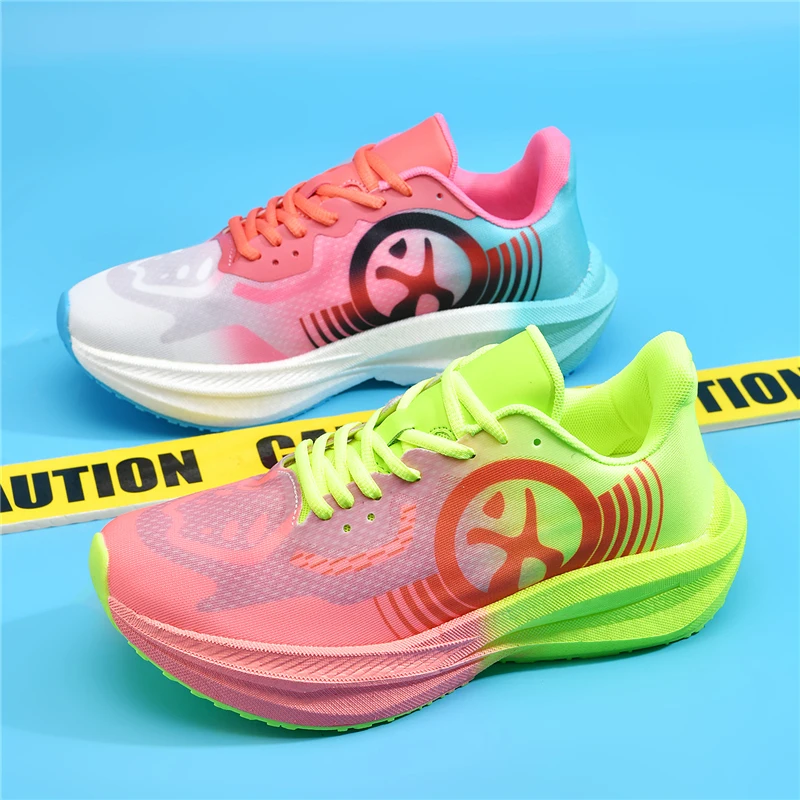 

Sports and leisure shoes, men's shoes, marathon oversized air cushioned shoes, fly woven all season rubber, wear-resistant, anti