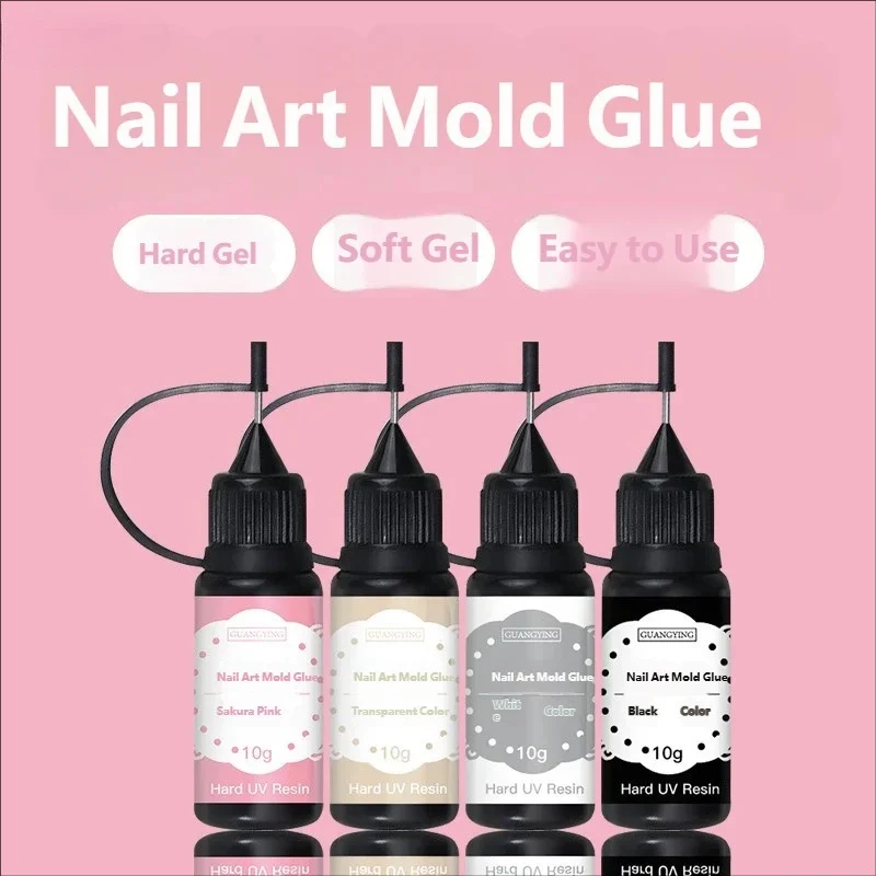 Gel de moulage pour nail art, gel UV souple pour sculpture 3D, résine cristalline sans mélange pour sculpture d'ongles DIY, gel dur à durcissement rapide pour décoration