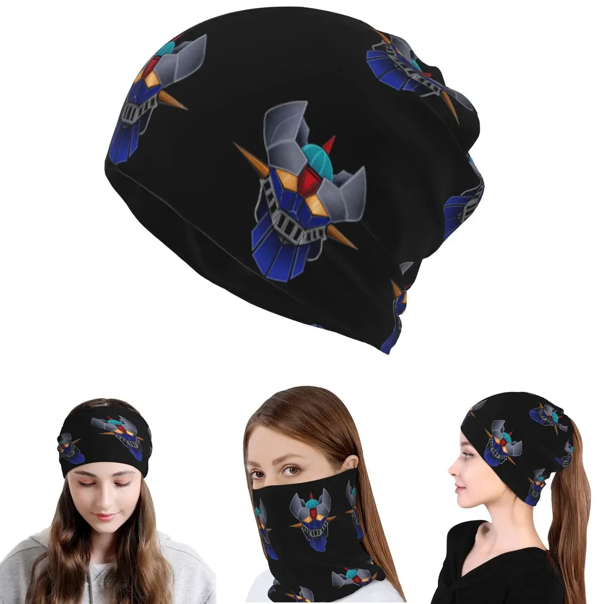 

Маска-бандана Mazinger Z Goldorak Actarus Grendizer, многофункциональный головной убор, шарф-накидка, шапка-бини для мужчин, женщин и взрослых