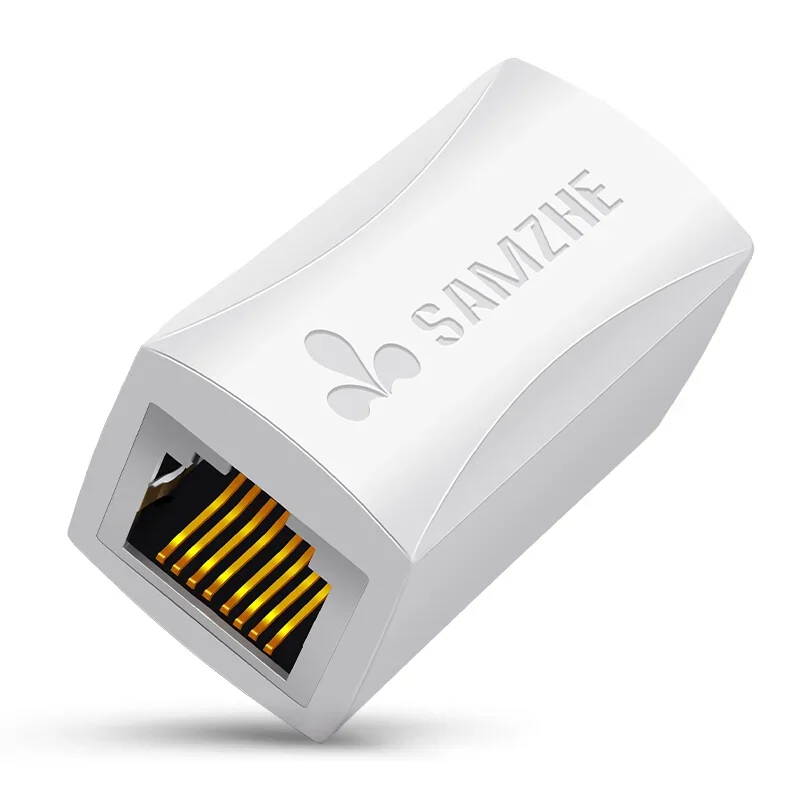 Samzhe Ethernet Adapter 8p8c Rj45 Lan Kabel Uitbreiding Connector Voor Internet Aansluiting Snoer Vrouwelijk Naar Vrouw