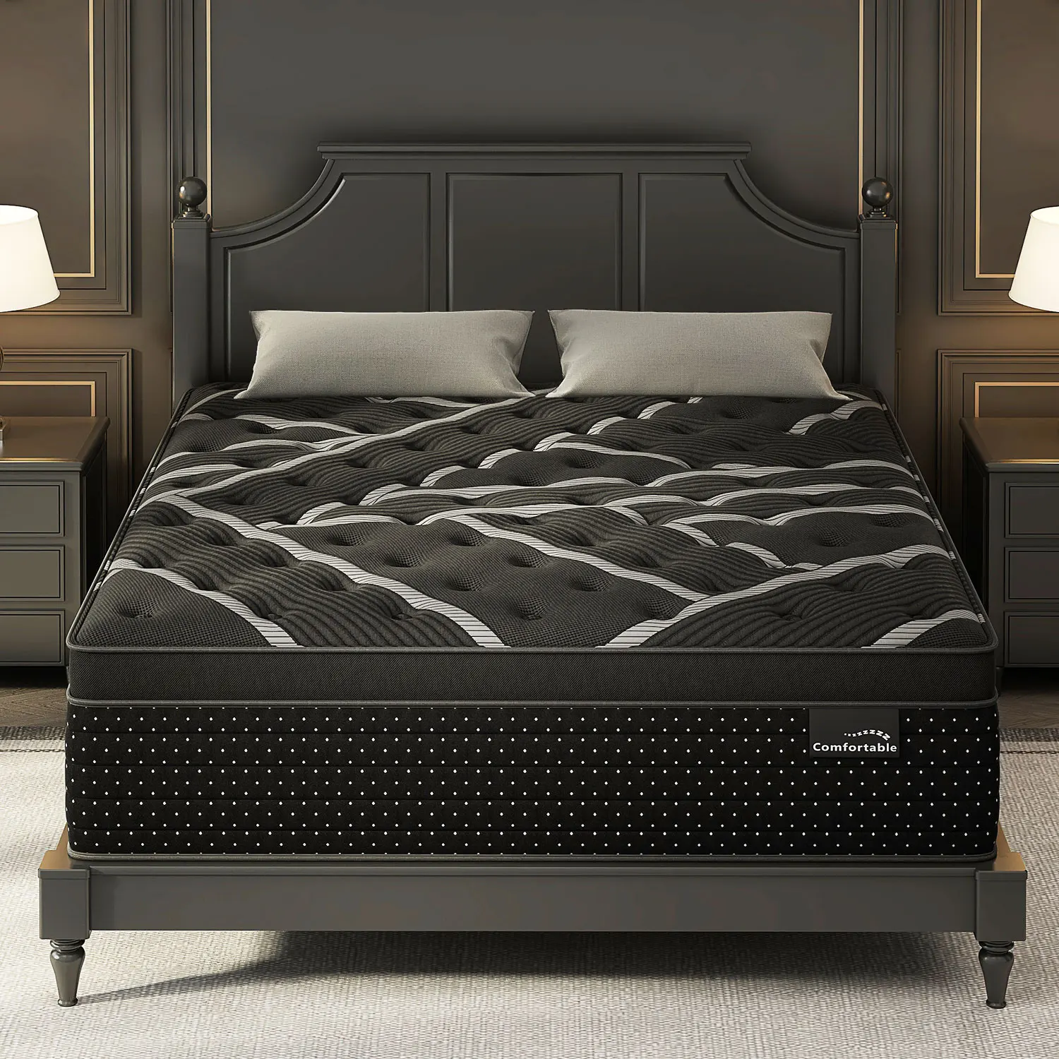 12in Hybrid Gel Memory Foam Mattress with Pocket Spring, Medium Firm, Motion Isolation Mattress in a Box