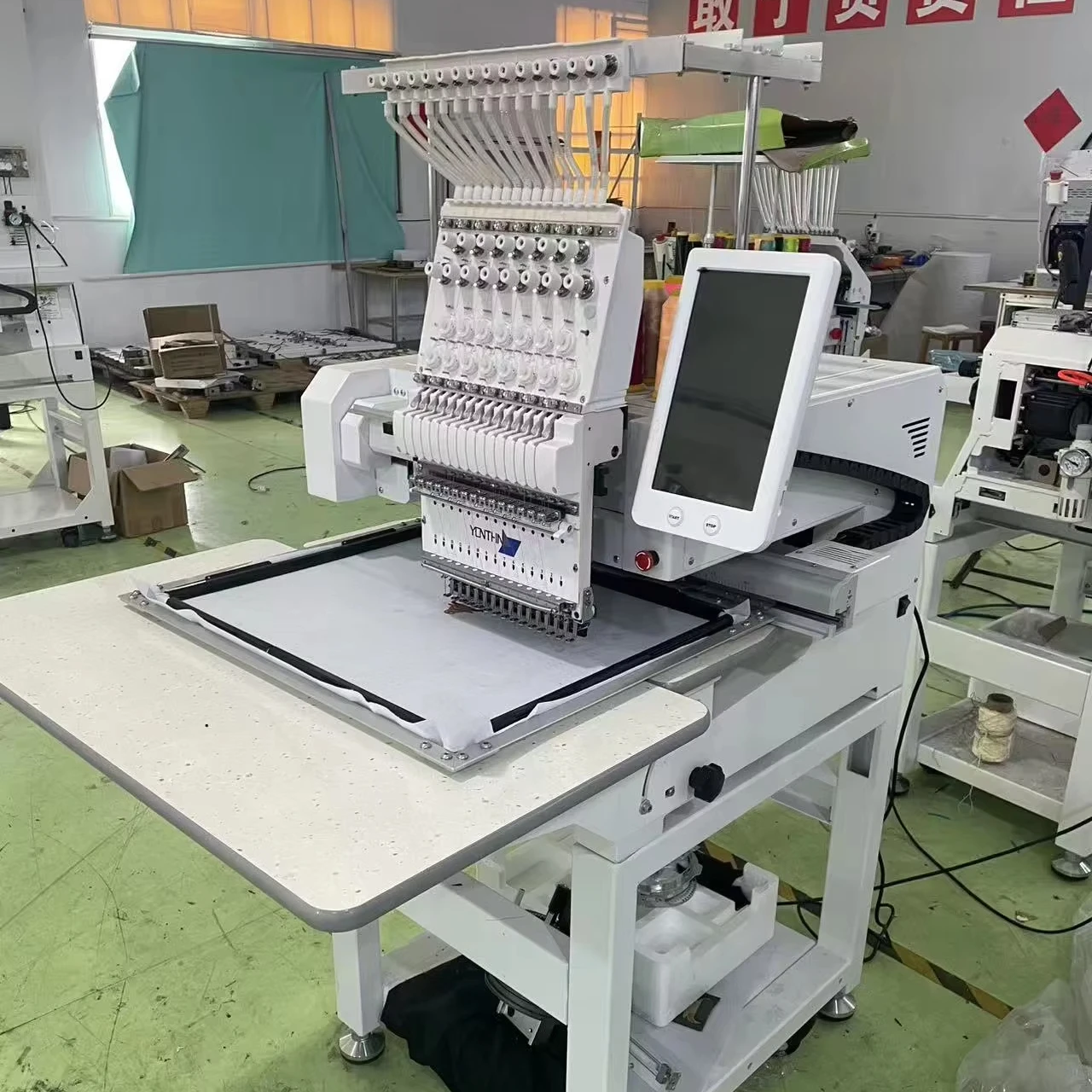 Yonthin Commercial Single Head Embroidery Machine 12 Needles 1200SPM 10