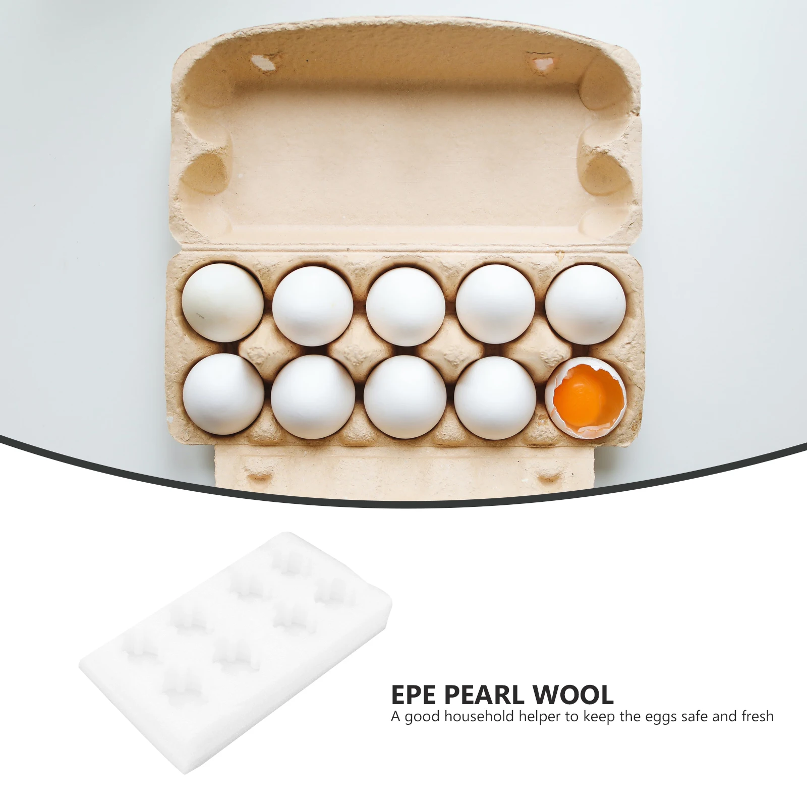 

5pcs Shockproof Egg Holder Pearl Wool Tray for Safe Long Lasting Use Eggs Storage Container Home Daily Necessities