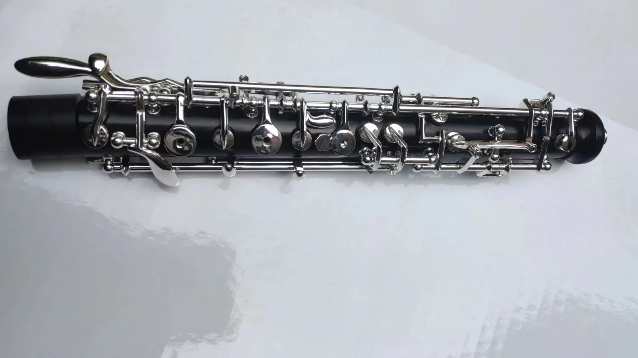 Fully Automatic Black Wood Silver-Plated Oboe