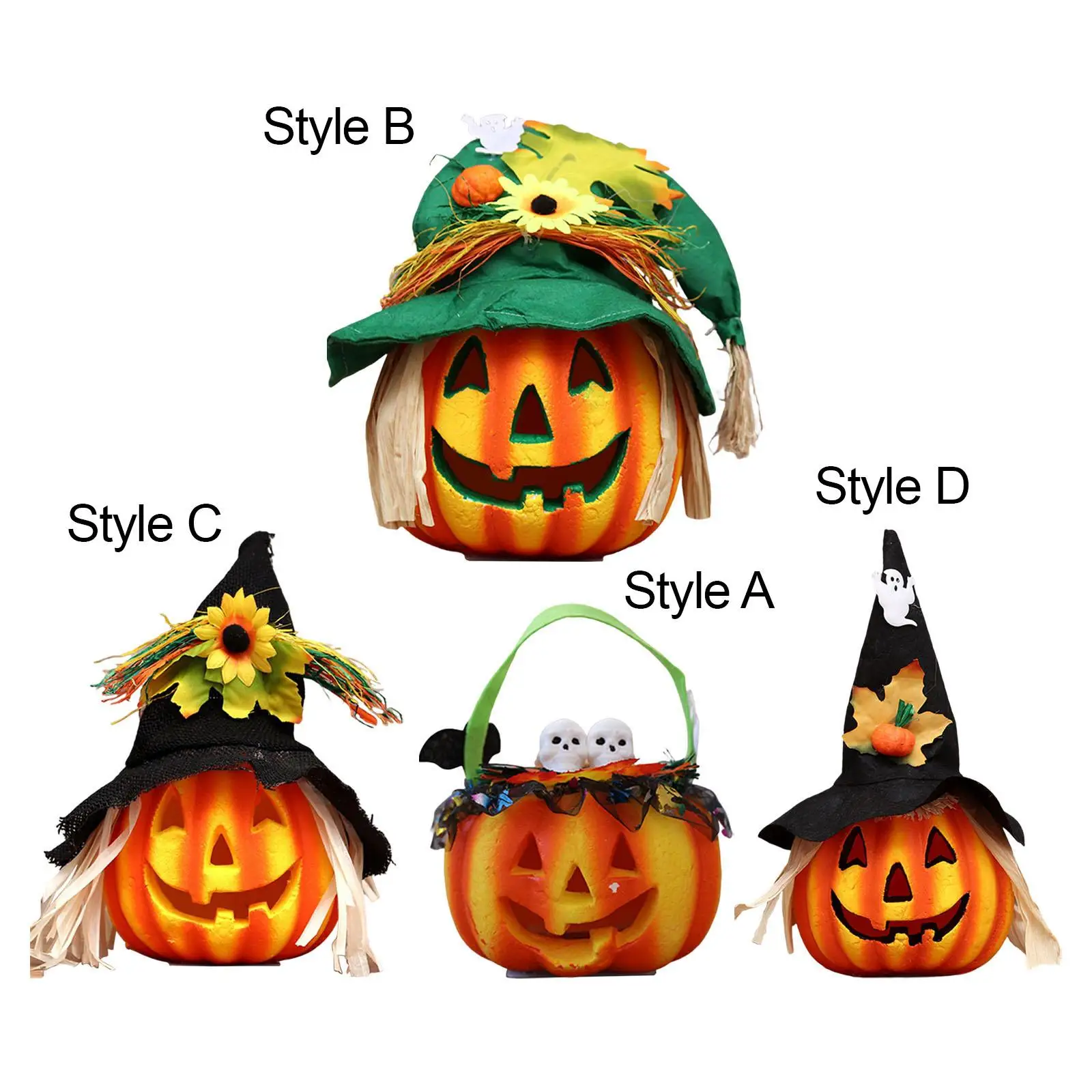 قطع مركزية لتزيين فانوس اليقطين الرغوي للهالوين لديكور المنزل والحفلات #3