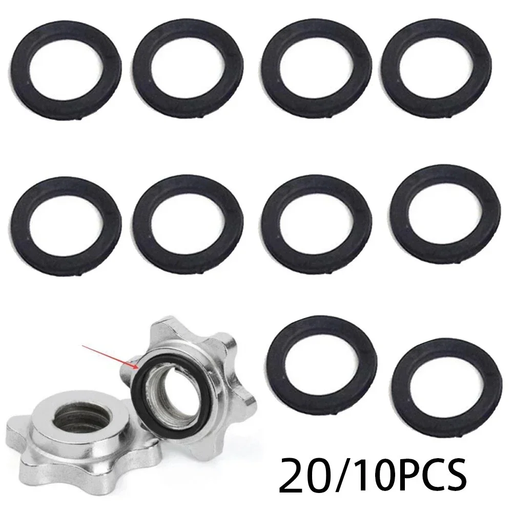 10/20pcs Rubber Washer Replacement Orings Rubber Washers For 1" Spinlock Dumbbell Nut Vertical/ Flat Rubber Ring