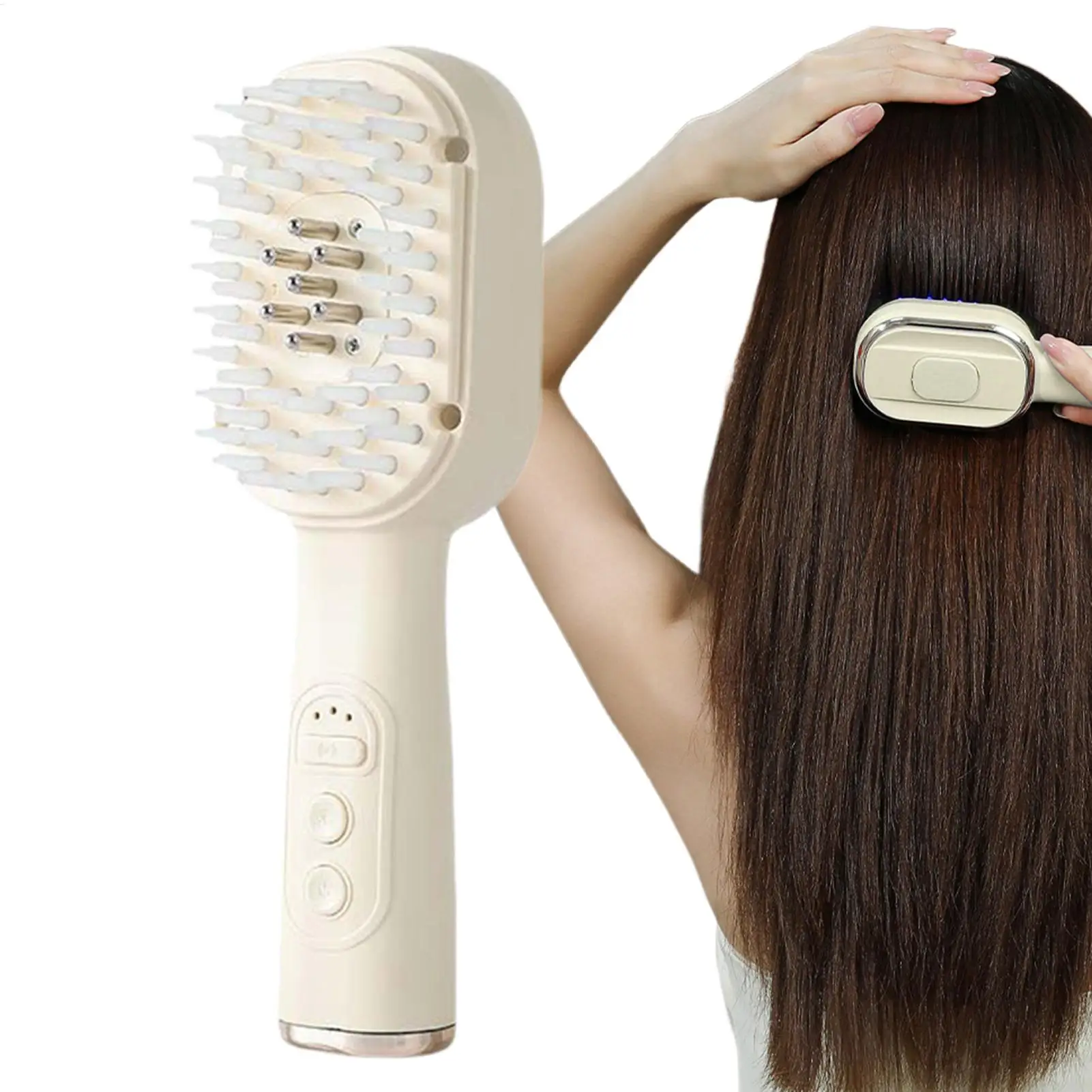 Red Light Electric Hair Growth Brush Scalp Massager Device for Women Care Loss Thinning Prevention Travel Home Spa Salon Shower