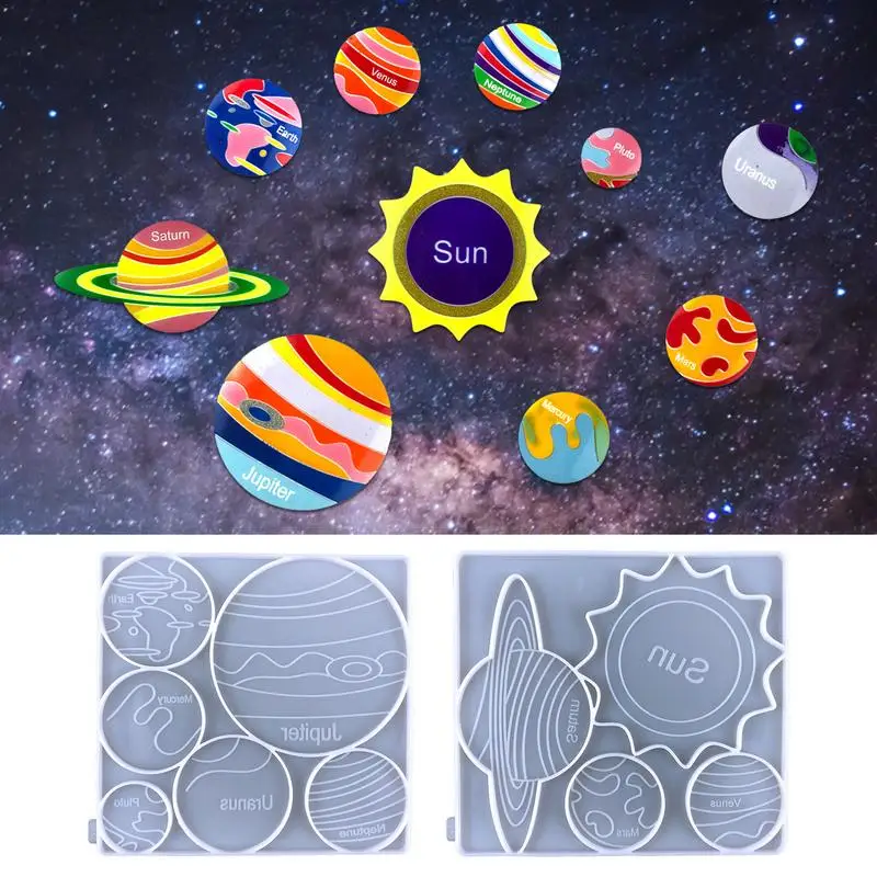 

2 шт., силиконовые формы для солнечной системы