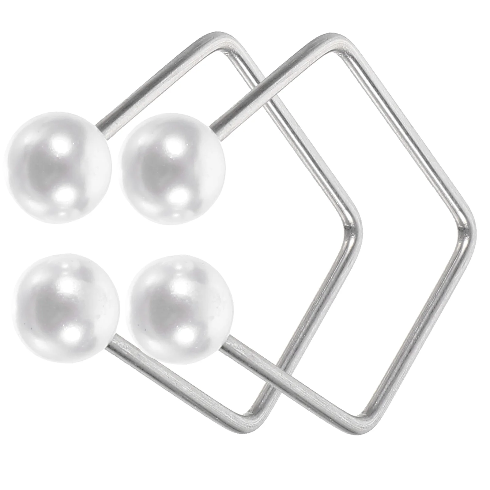 2 Pcs Dimple Trainer Maker for Cheeks Face Facial Stainless Steel Plus Imitation Pearls