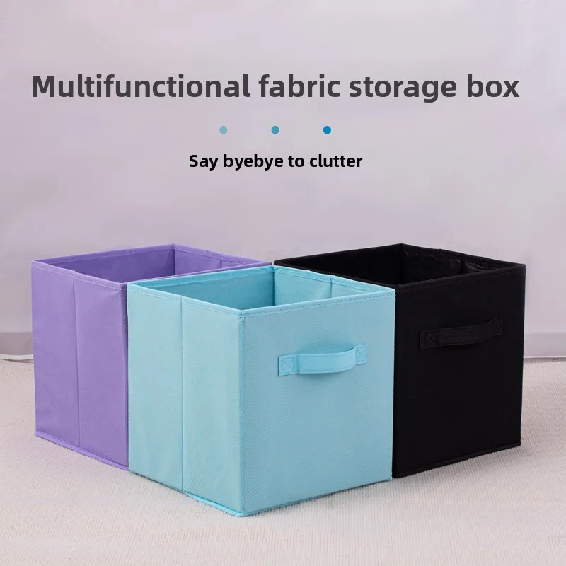 

Новая промышленная тканевая коробка для хранения с крышкой, большая вместимость 35 л, простой дизайн, для одежды, книг, нижнего белья