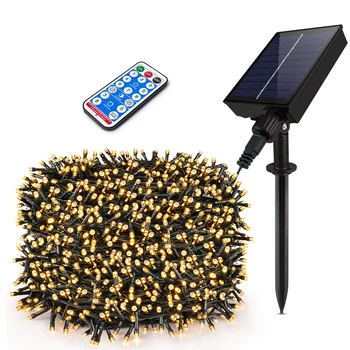 Outdoor Solar String Fairy Light 100M 1000 LED Waterproof Garland Large Solar Panel Fast Charge Lamp Christmas Garden Decor -JY 1