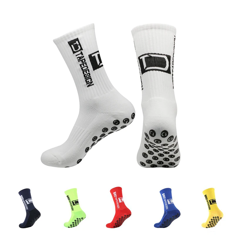 

Anti-odour 3/5/10 Pairs Non-slip Silicone Bottom Soccer Womans Socks Cushioned Breathable for Football Tennis Basketball Men