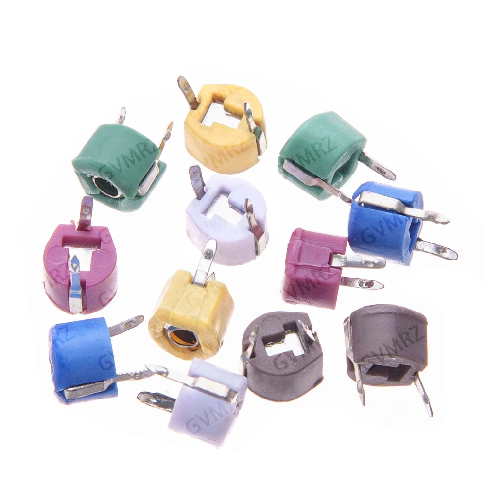 10PCS 5-120PF Adjustable Trimmer Capacitor, SMD/DIP Plastic Tuning Cap, 50V, 5/10/20/30/40/50/60/70/120PF for PCB