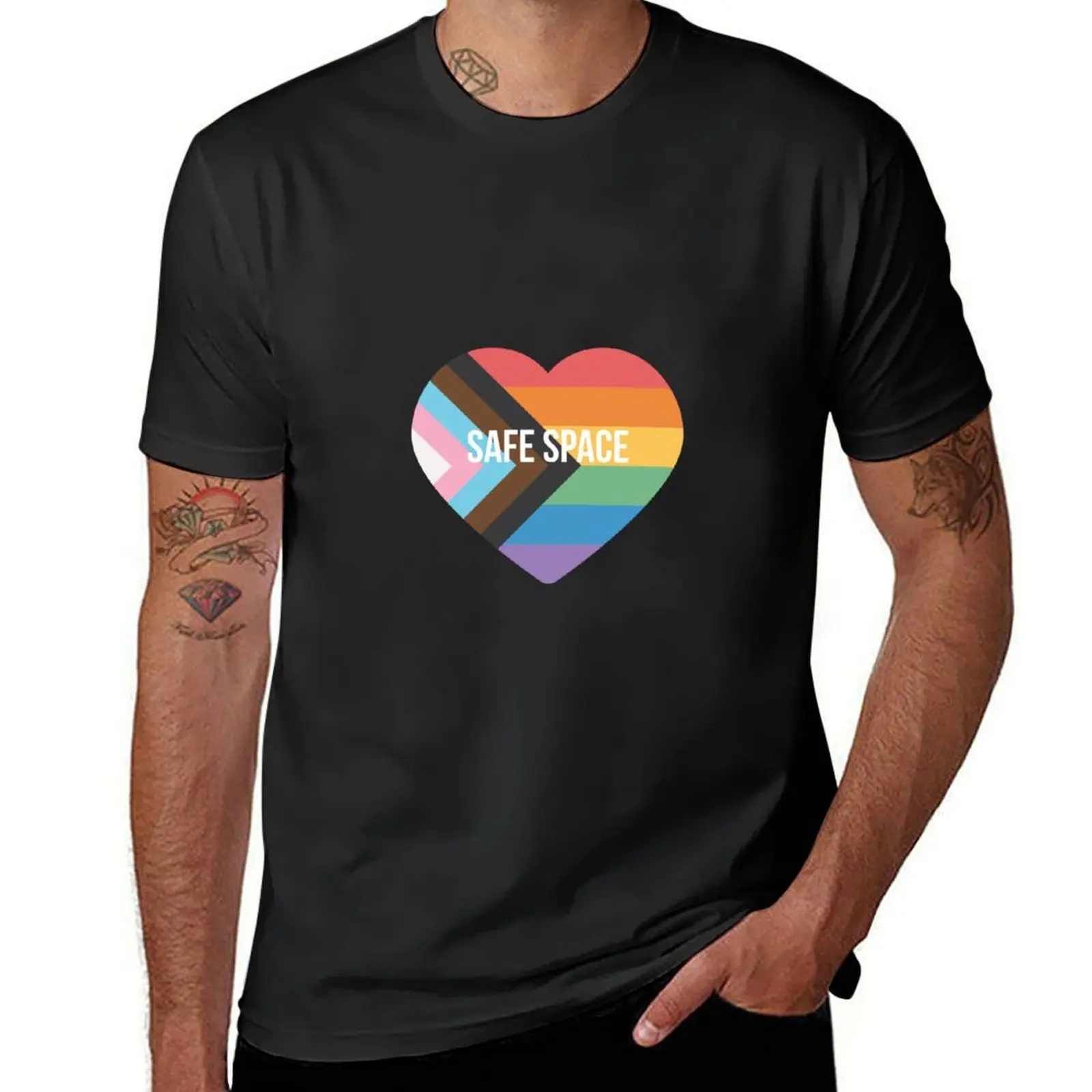 LGBT safe space T-Shirt tops summer clothes blanks men workout shirt