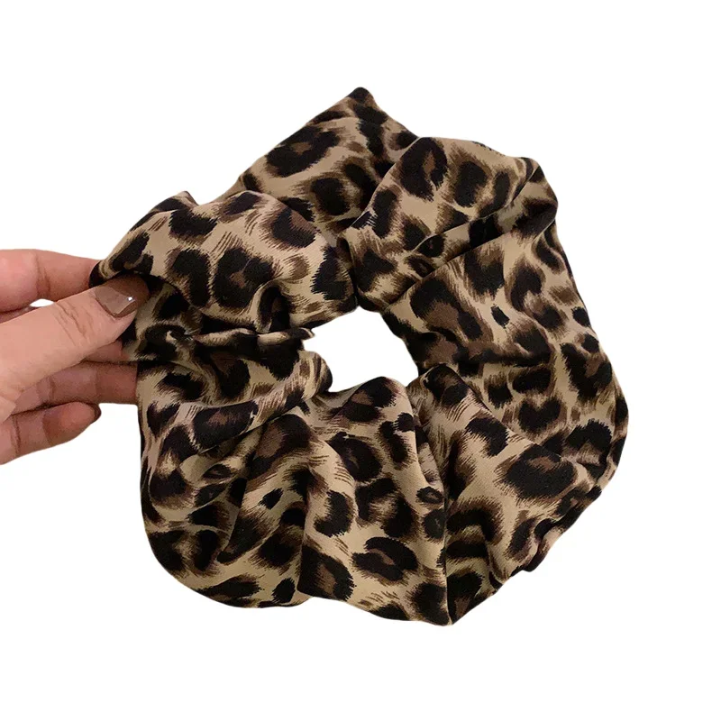 

Retro Leopard Print Large Intestine Hair Band Women's High Sense Korean Niche Personalized Hair Band Hair Rope New Headdress