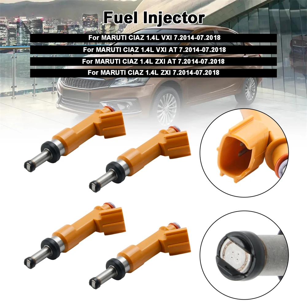 

4Pcs/Set Fuel Injector for Maruti Ciaz 1.4L Ertiga Swift Dzire 15710M83P00 Auto Parts ﻿