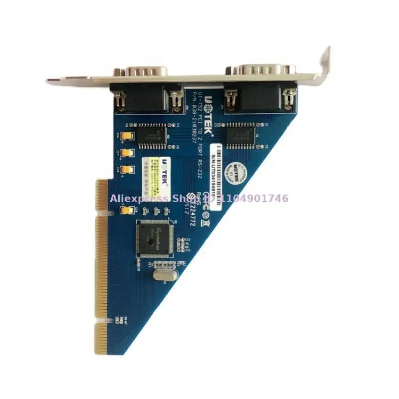 

UOTEK UT-752 PCI-2 PORT RS-232 PN: 038-21030237 Карта с несколькими последовательными портами COM-порт, в наличии