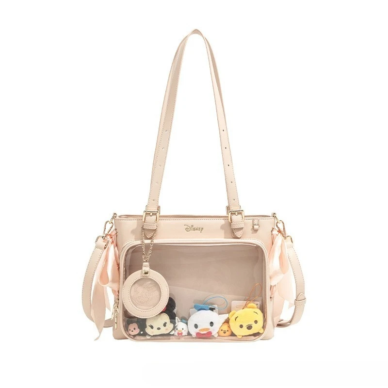 

Disney Mickey Tote Bag Women Transparent Design Single Shoulder Handbag Luxury Fashion Purse for Daily Use