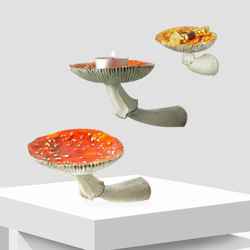 Mushroom Hanging Mushroom Shape Home Decor Ornaments For Wall Hanging Shelves Shelf Resin Wall Floating Shelf Amanita