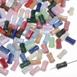 20pcs Multicolor Bamboo Joint Resin Beads 13x6.5mm Cylindrical Round Tube Spacer Acrylic Beads for Jewelry Making Bracelets DIY
