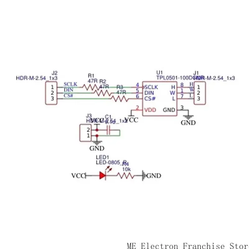 T5EA TPL0501 디지털 전위차계 모듈 100K 연구 및 개발에 적합합니다.