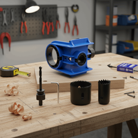 Adjustable Bushing Ball Lock Hole Opener Yellow/Blue/Red/Orange PP and Carbon Steel Door Lock Installation Kit Durable