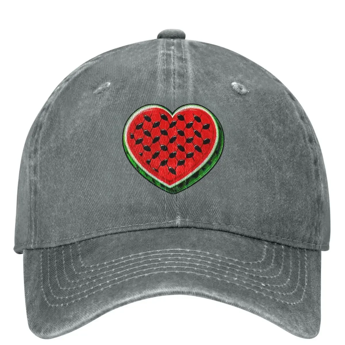 Men Women This Is Not A Watermelon Baseball Cap Washed Magritte Parody Watermelon Keffiyeh Trucker Hat Dad Cap Adjustable