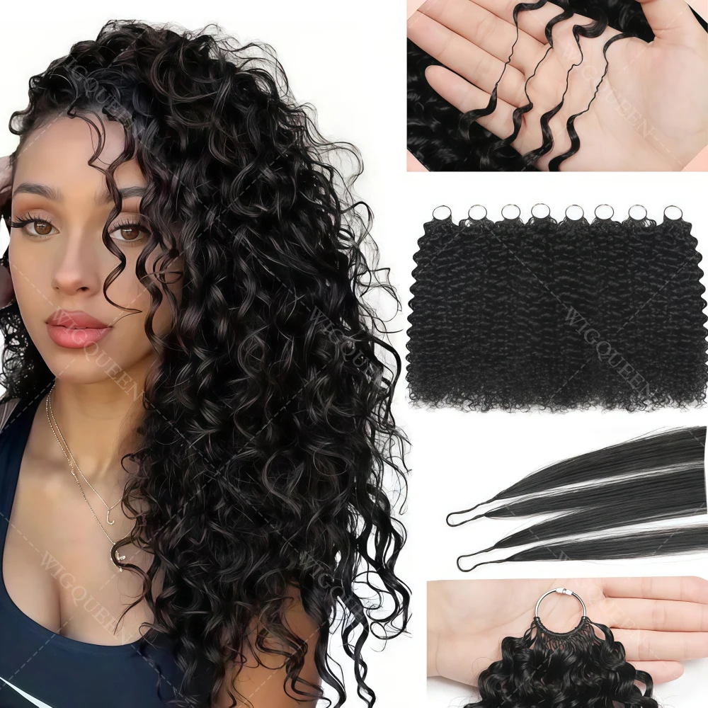 

12A Deep Wave Feather Crochet Braid Human Hair Extensions Knotless Pre-Separated Water Wave Crochet Hair 1pack/60g Curly Hair